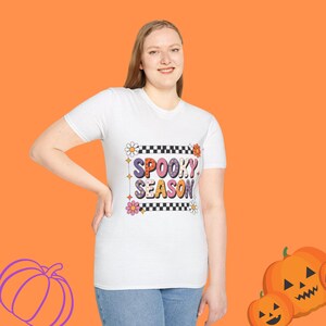 Retro Halloween Ghost T-Shirt: Spooky Season Softstyle Tee