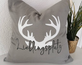 pillow case || favorite place || deer || gift idea || Individual || Decoration || Pillow || deer love || forest || living room || love