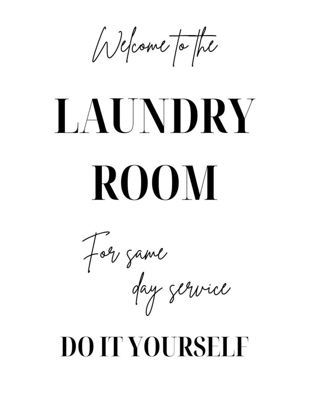 Laundry Room Printable Signs Etsy