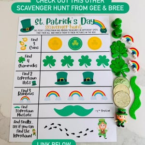 Printed St. Patrick's Day Scavenger Hunt: Treasure Hunt for Gold - Etsy