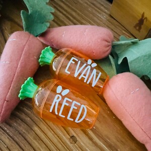 Personalized Easter Carrot Treat Holder: Easter Basket Filler zdjęcie 9
