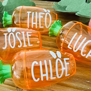 Portacanastas de zanahoria de Pascua personalizado: Relleno de canasta de Pascua