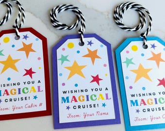 Printed Magical Cruise Gift Tags: Personalized and Assembled, Set of 8