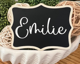 Personalized Mini Chalkboard Place Cards, Event Table Decor