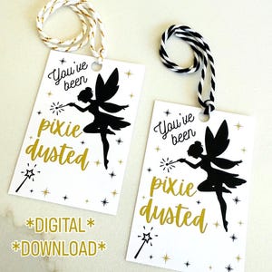 Pixie Dust Gift Tags, Disney Parks and Cruise Pixie Dust Tags, Instant Digital Download, 9 Per Page