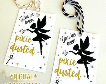 Etiquetas de regalo Pixie Dust para parques o cruceros, descarga digital