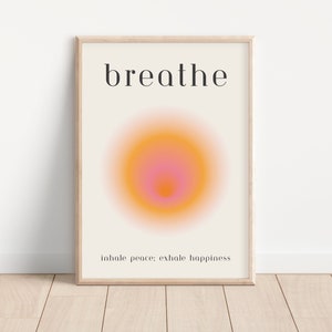 Aura Print, Mental Health Poster, Angel Numbers Wall Art, Affirmation Yoga Poster
