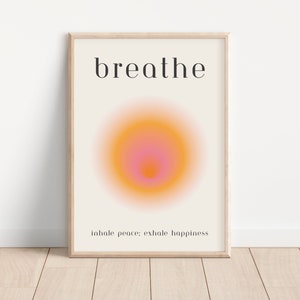 Aura Print, Mental Health Poster, Angel Numbers Digital Wall Art, Printable Affirmation Yoga Poster