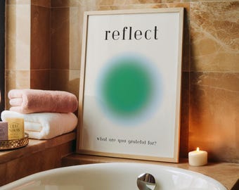 Yoga Poster, Calming Wall Art, Grounding Aura Print for Anxiety Relief & Meditation Space