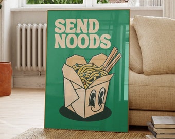 Send Noods Poster, Printable Art, Long Distance Boyfriend Gift, Funny Moving Away Gift