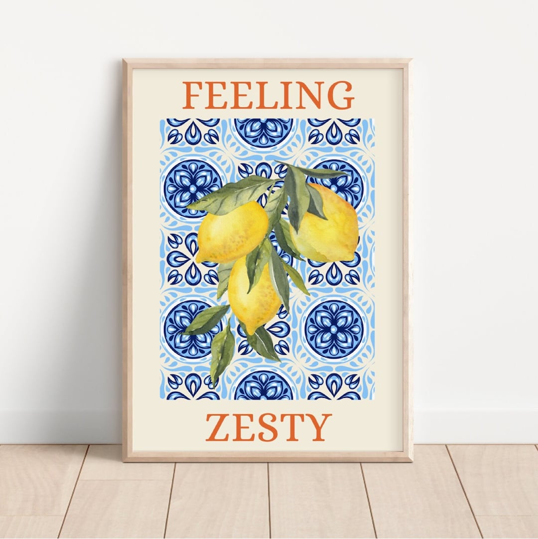 Lemon Poster, Fruits Wall Art, Lemon Print, Fruit Market Print, Quirky ...