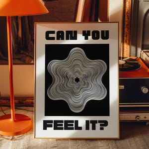 Trippy Print DJ Gift Illusion Wall Art Music Room Decor Psychedelic Grunge Rave Art Clubbing Poster Edgy Man Cave Decor EDM Cool Poster