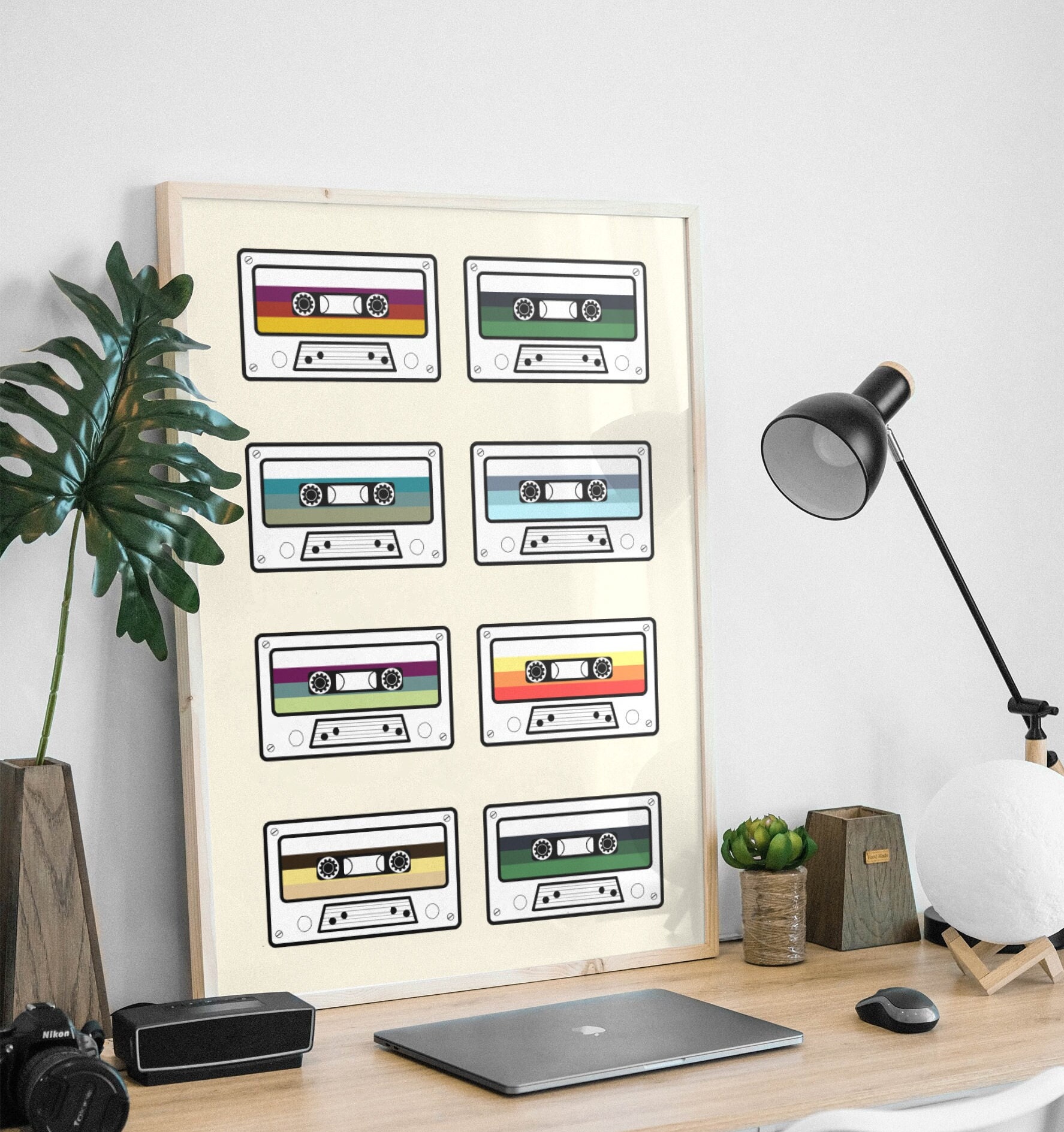 Cassette Tape Art, Retro Music Poster, Old School Music Wall Art, - Etsy