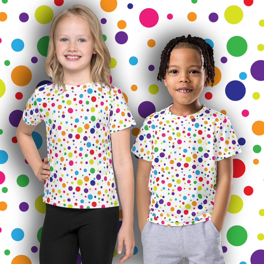 colorful polka dot shirt