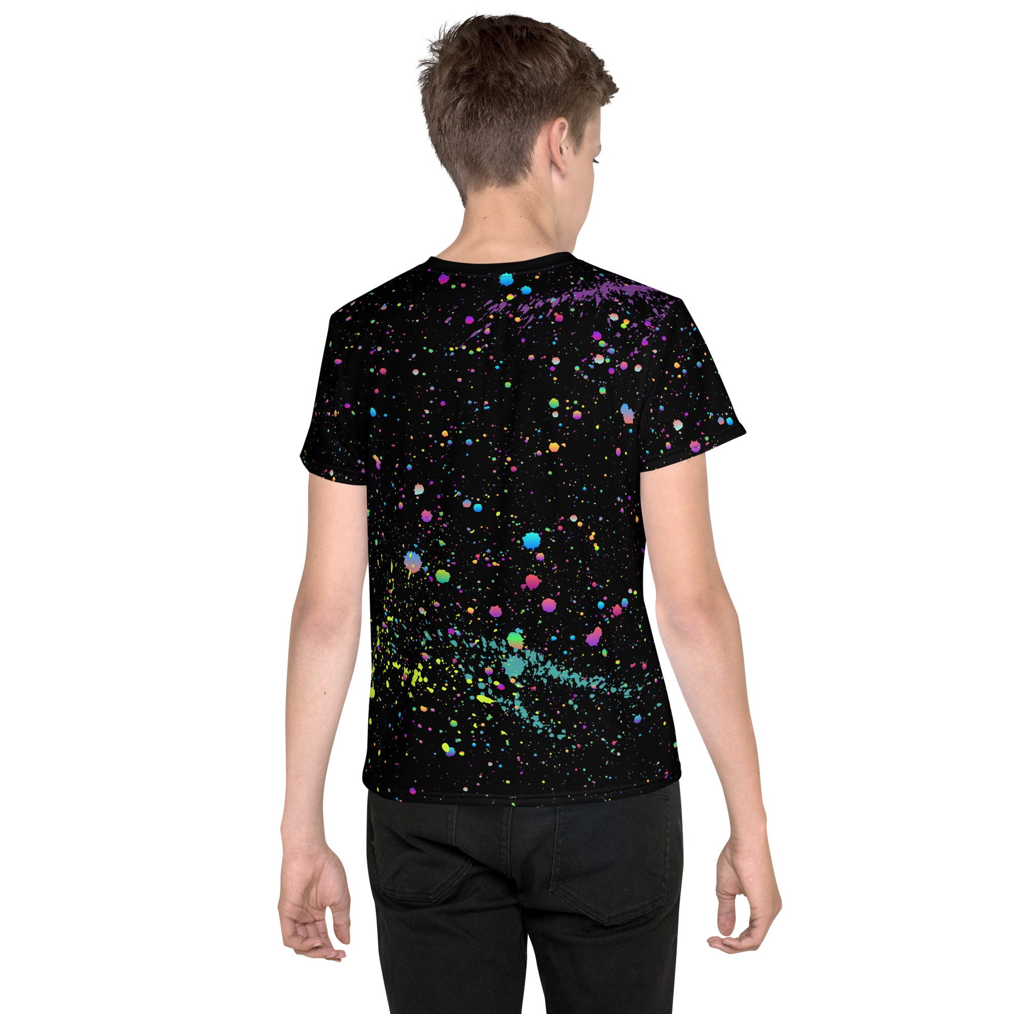 Paint Splatter Shirt - Teen Crew Neck T-shirt - Youth Unisex