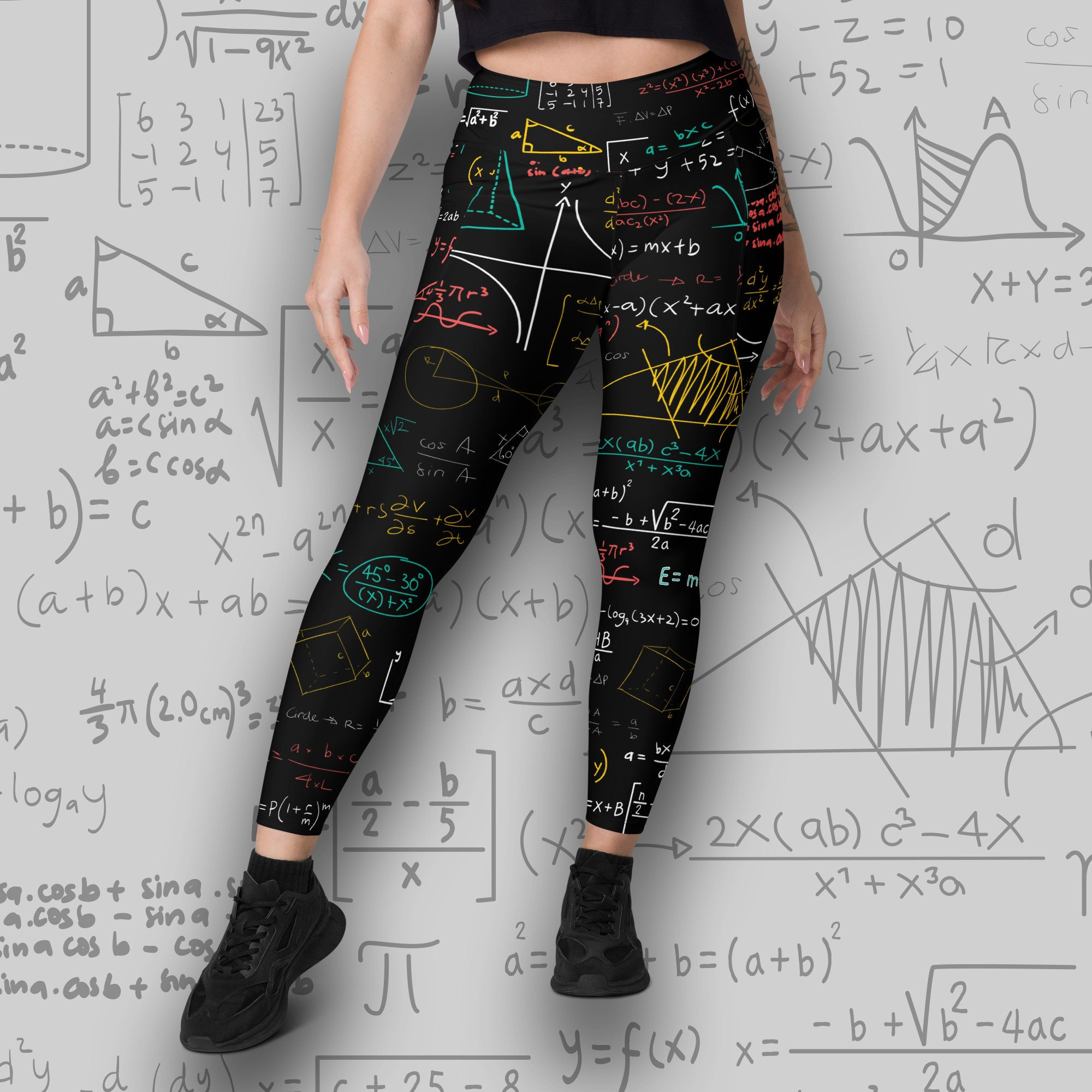 Math Recycled Leggings With Pockets All-over Mathematical