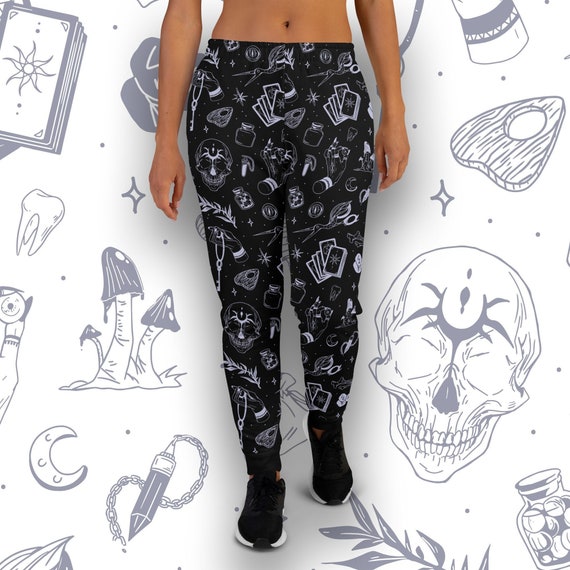 Witchcraft Joggers Women's Recycled Sweatpants With All-over Witch