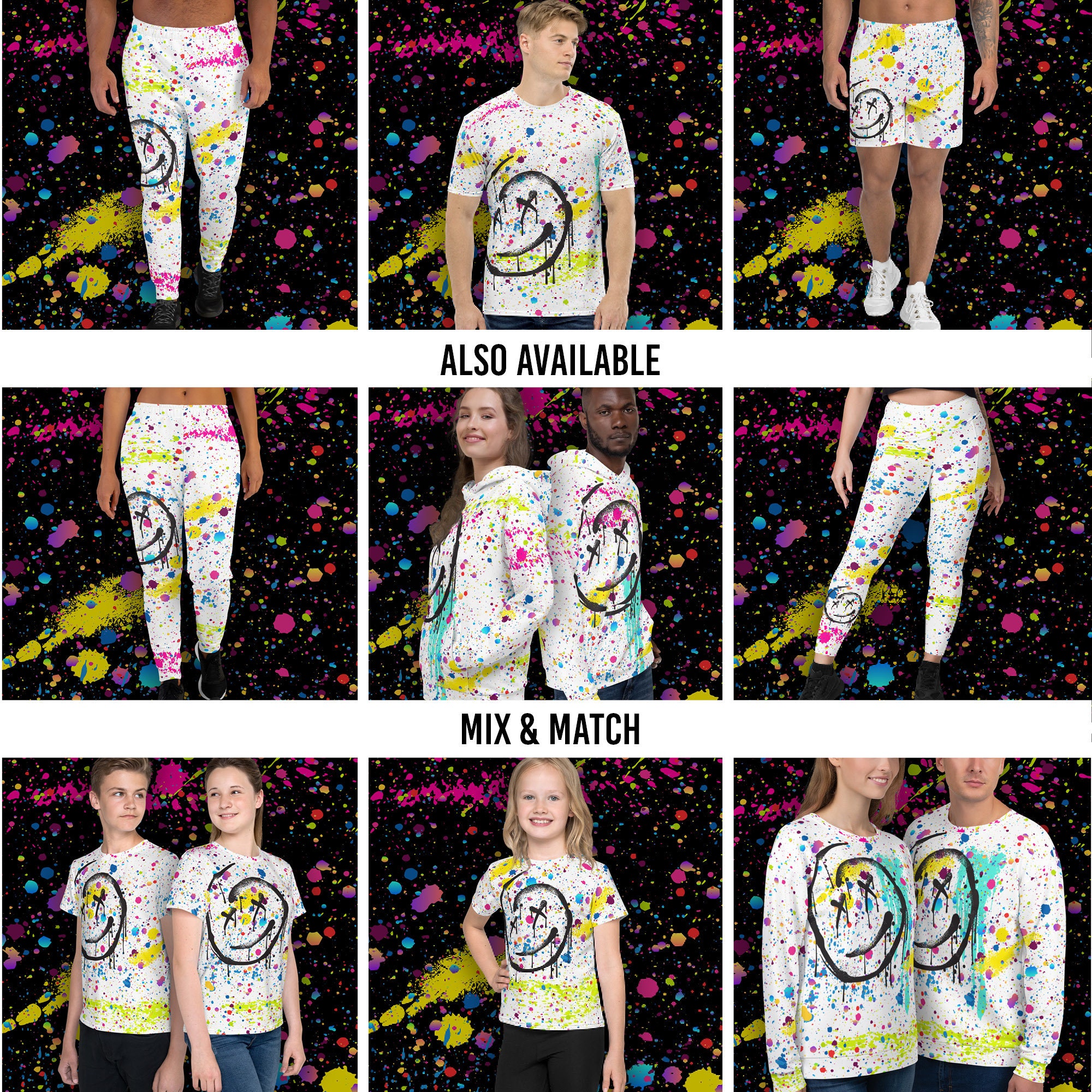 Graffiti T-shirt - Women's Crew Neck Tee With All-over Paint