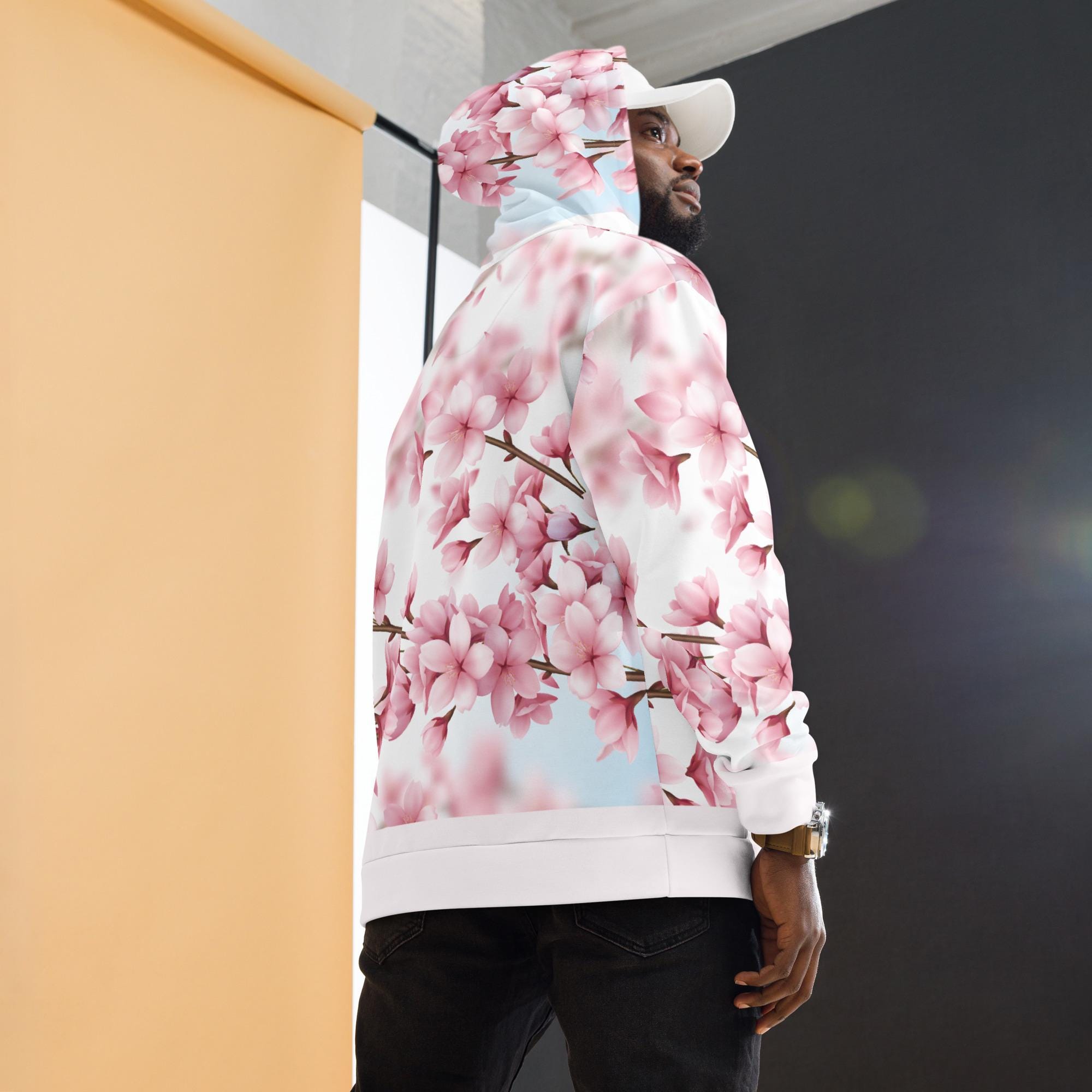 Cherry Blossom Hoodie Unisex Recycled Hoodie With All over Cherry Blossoms Print Sizes 2XS 6XL Etsy UK