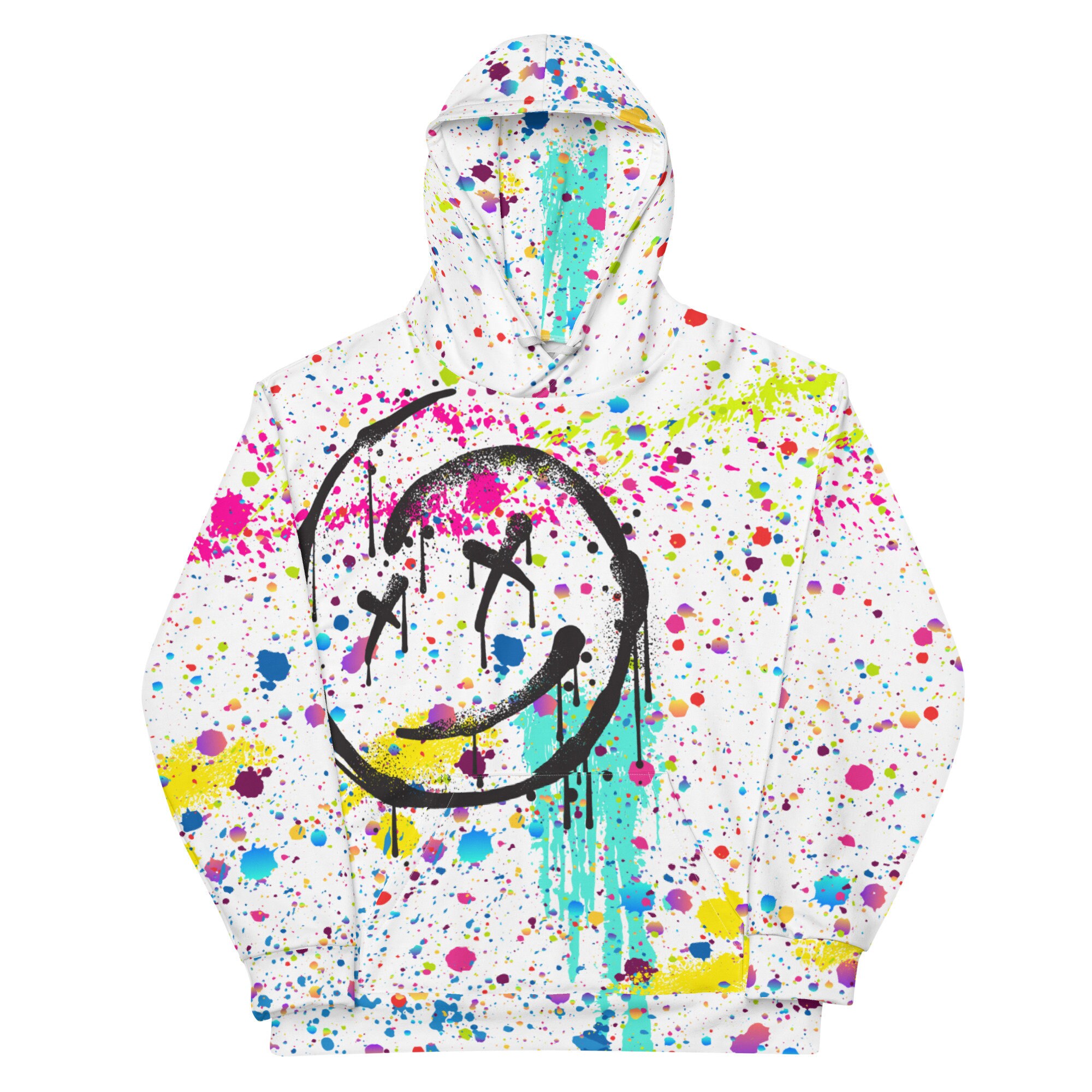 Graffiti Hoodie - Unisex Recycled Hoodie With All-over Paint