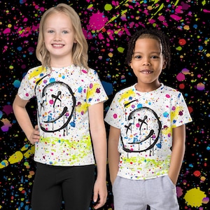 Graffiti T-shirt - Kids Crew Neck T-shirt - Child Unisex All