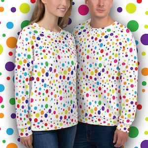 Polka dot sweatshirt womens sale