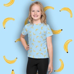 Sizes XS 2XL Men's crew neck tee with all-over print This shirt is bananas!