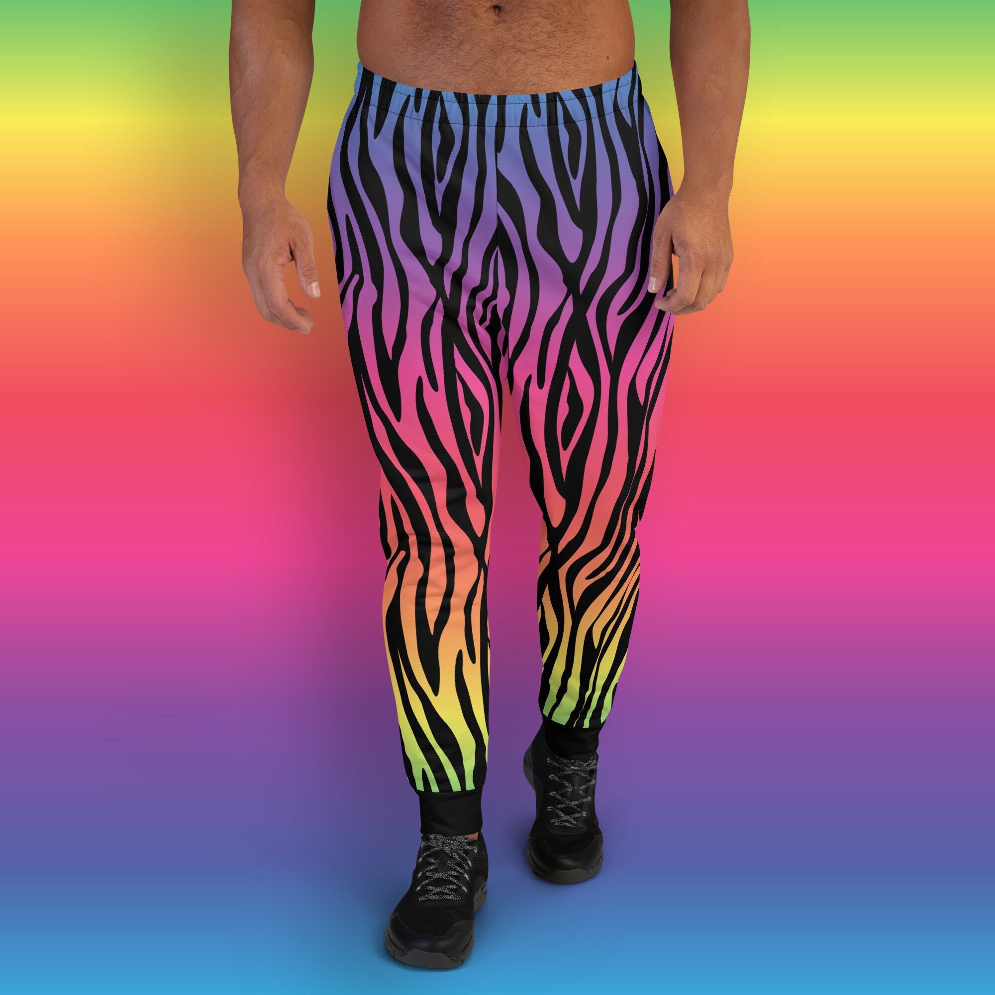 PRIME MEMBERS Zebra Wide Joggers 4カラー Rainbow Zebra Joggers - Men's Recycled Sweatpants With All