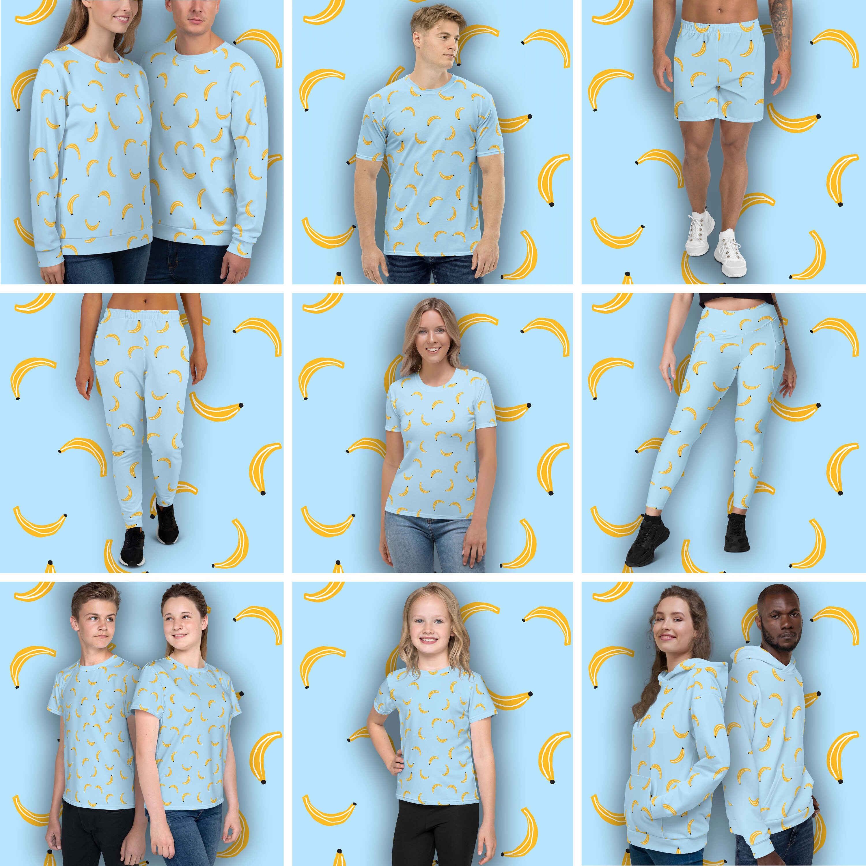 These Joggers Are Bananas Men s Recycled Sweatpants With All over Banana Print Sizes XS 3XL Etsy UK