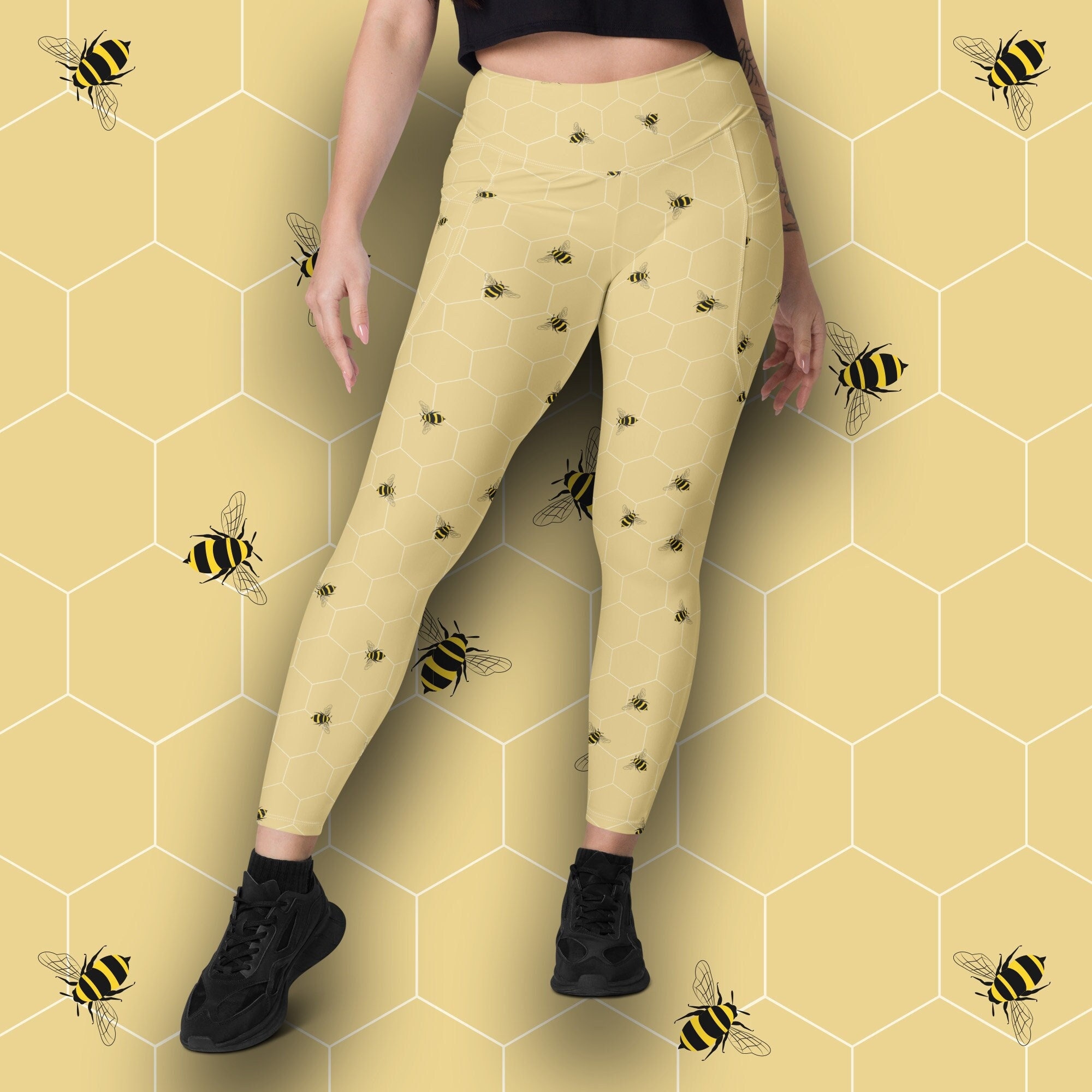 bee print leggings