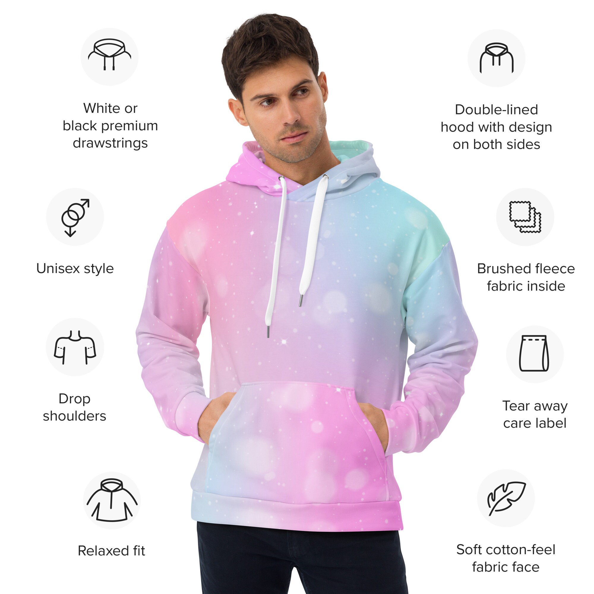 Unicorn Sparkle Hoodie - Unisex Recycled Hoodie With All