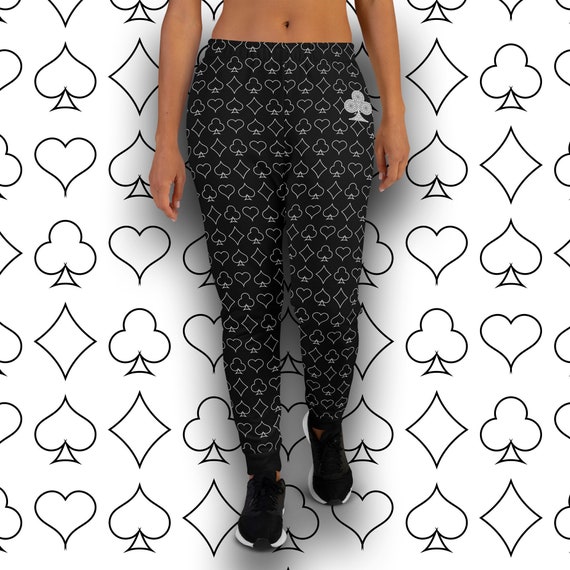 Lucky Poker Joggers Women's Recycled Sweatpants With All-over
