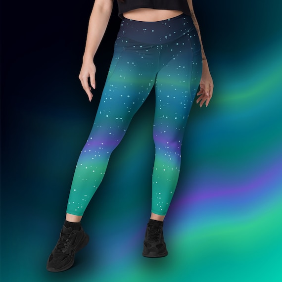 Northern Lights Recycled Leggings With Pockets Aurora Borealis Print  Leggings Sizes 2XS 6XL -  Canada