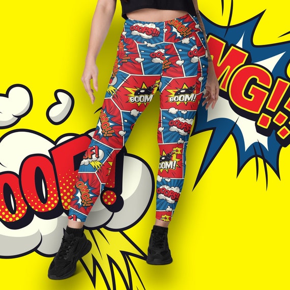 Comic print leggings best sale
