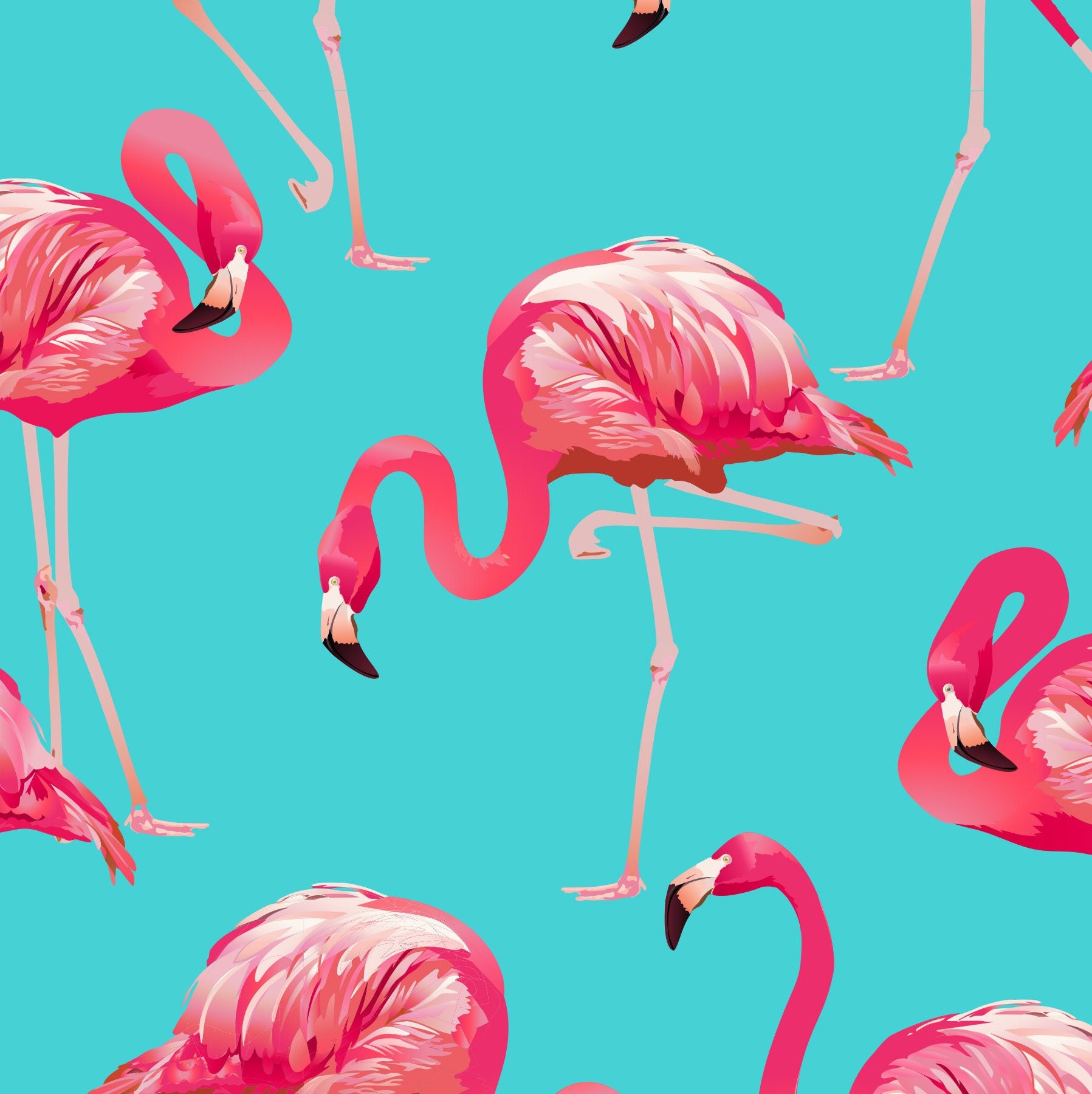 Flamingo Recycled Leggings With Pockets All-over Tropical Pink