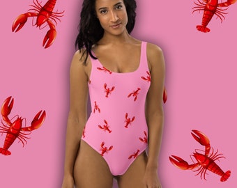 Maillot de bain Homard - Maillot de bain une pièce avec imprimé motif homards all-over - Tailles XS - 3XL