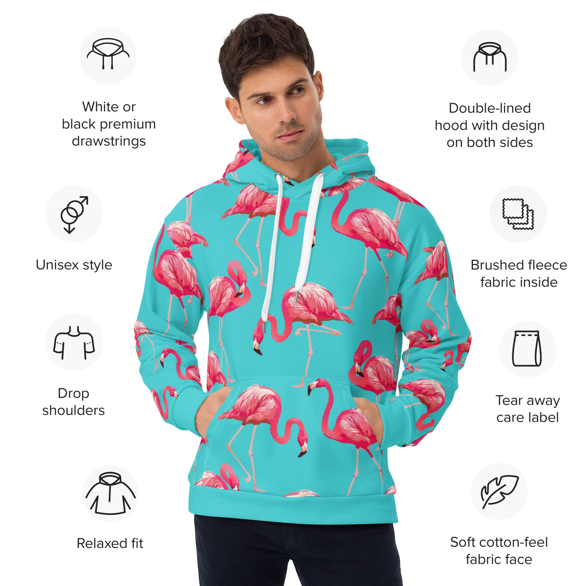 Flamingo Florida Drop Shoulder Hoodie Flamingo Florida Drop Shoulder Hoodie