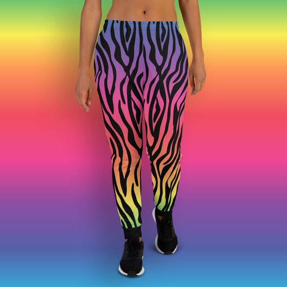 Rainbow Zebra Joggers - Women's Recycled Sweatpants With All-over Colorful Zebra  Print - Sizes XS - 3XL - Etsy