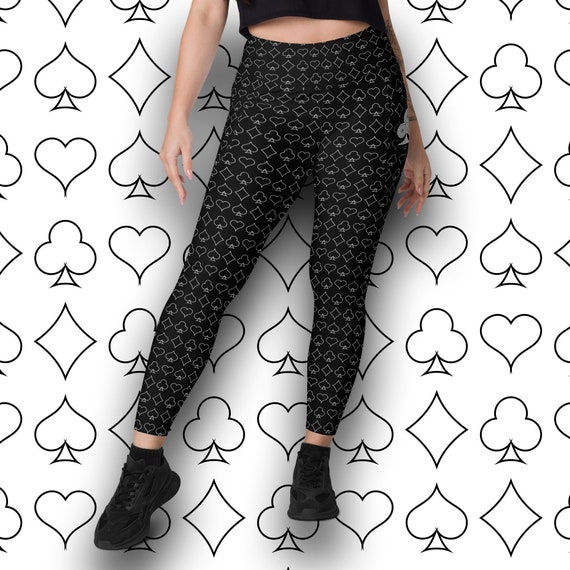 Lucky Poker Recycled Leggings With Pockets All-over Poker Print Leggings  Sizes 2XS 6XL -  Canada