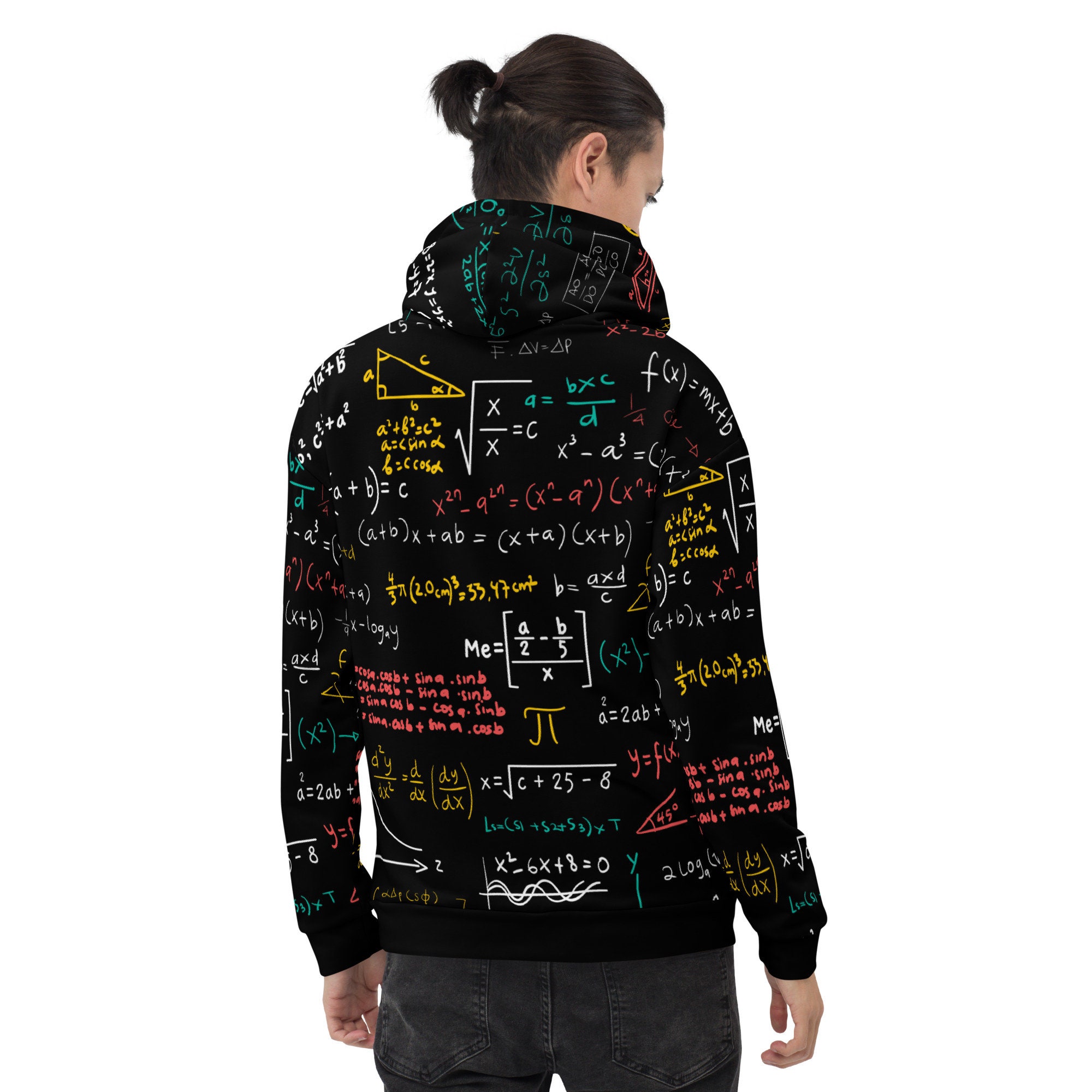 Math Hoodie Unisex Recycled Hoodie With All-over Mathematical Equations ...