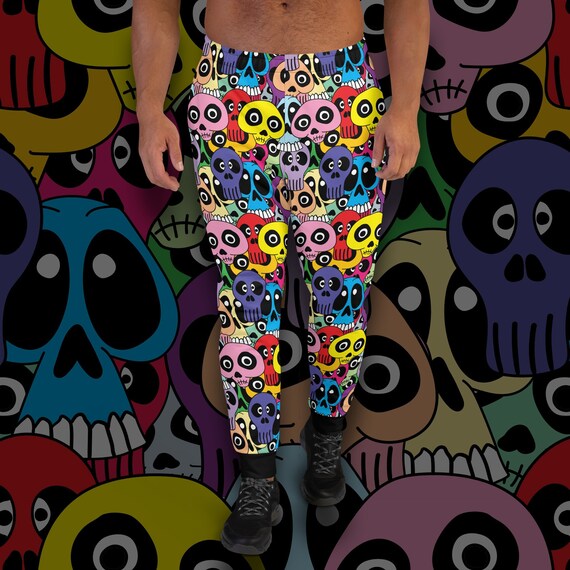 Skulls Joggers Men s Recycled Sweatpants With Funny Skulls Print