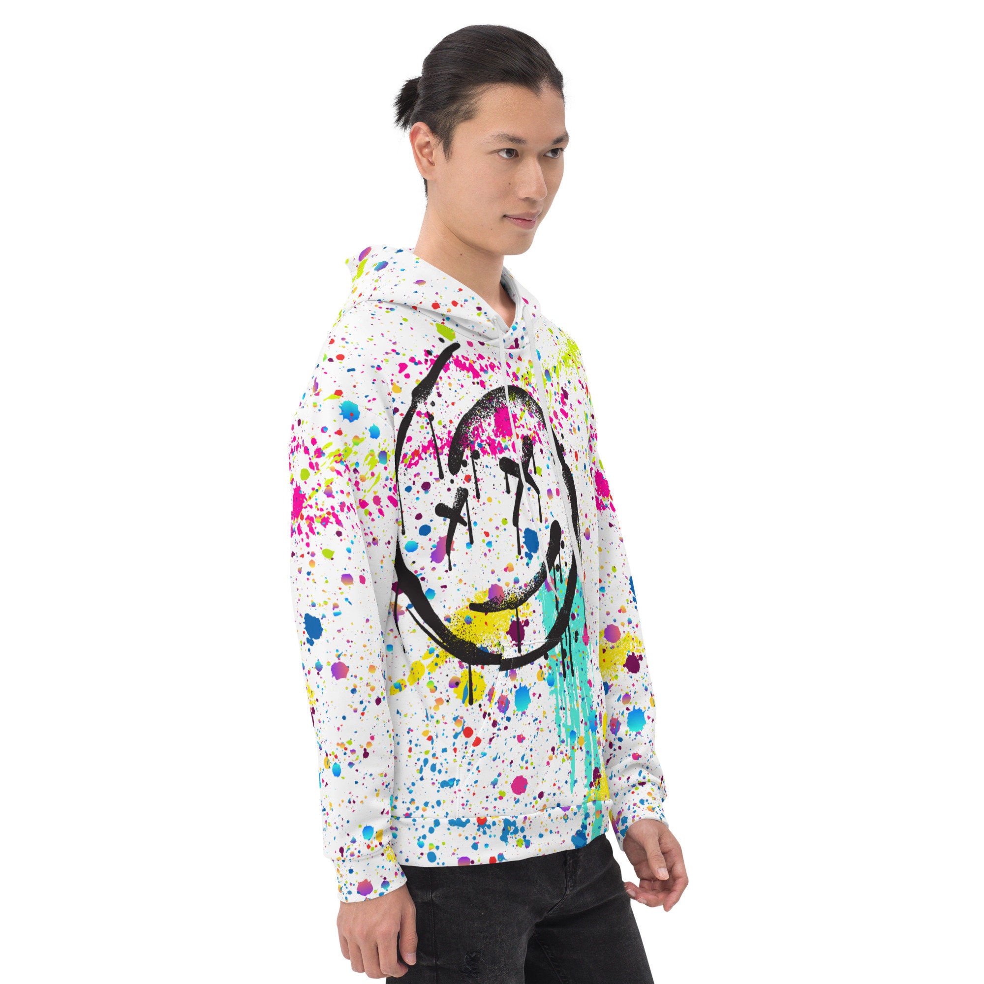 Graffiti Hoodie - Unisex Recycled Hoodie With All-over Paint