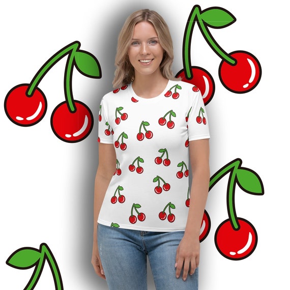 Womens Red Cherry T-Shirt Womens Red Cherry T-Shirt