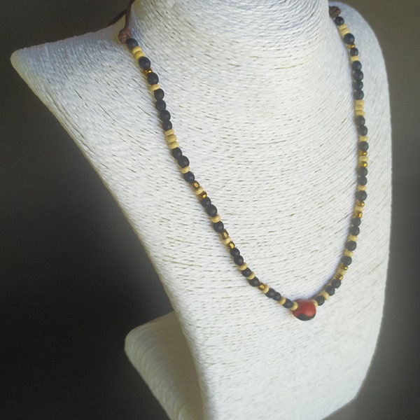 Organic Amazonian Guairuro Seed Handmade Necklace / Gift for nature lovers
