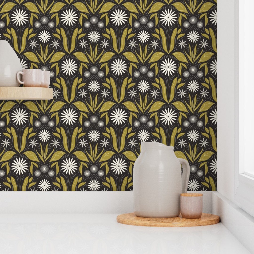 Botanical Floral Peel and Stick Wallpaper Floral Cottage Core - Etsy