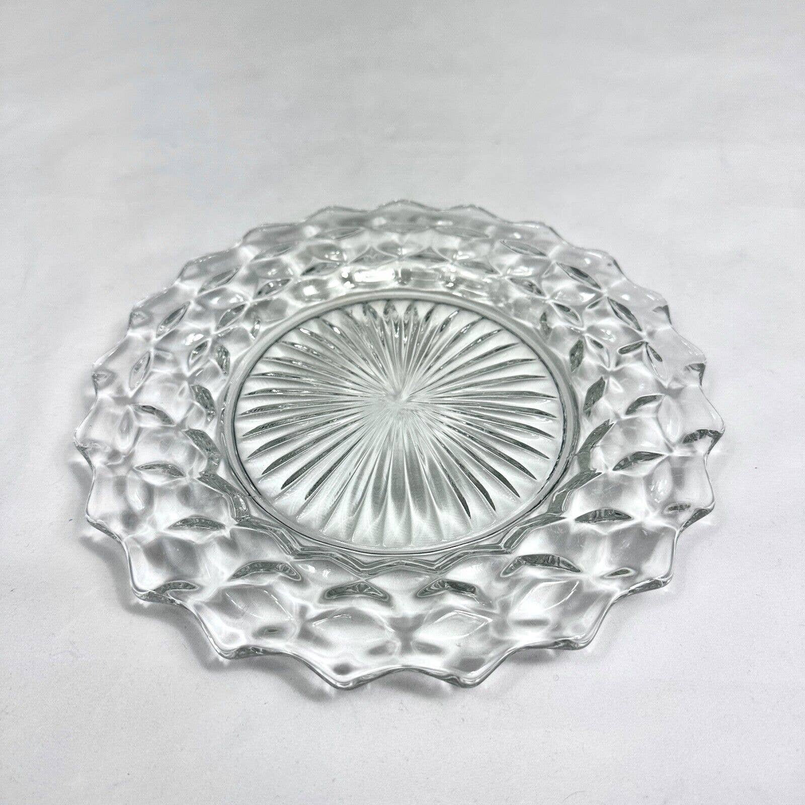 Fostoria American Dinner Plate Glass 2056 Clear Sawtooth Rim Etsy