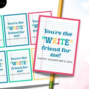 Valentine's Day Cards For Kids Classroom | Valentine Card | Treat Box | Valentine Tags | Card Exchange | Pen Pencil Marker