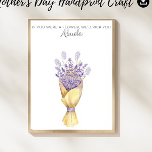 We'd Pick You Oma Handprint Art Bundle | DIY Andenken Geschenk für Nana Von Grandkids | Muttertagsgeschenk für Abuela | Geburtstagsgeschenk