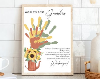 Grandma Handprint Art Gift Craft for Kids