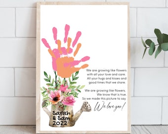 Mother’s Day Handprint Craft Growing like a Flower Mothers Day Gift  from Kids Mothers Day Card Gift for Mom Gift for Grandma